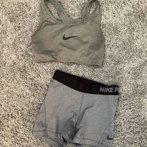 Nike Sports Bra and Nike Pros Spandex